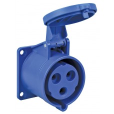 Lewden 32A Blue Chassis Socket