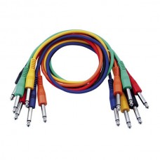 DAP Audio FL11 6 Coloured Unbalanced Patch Leads - 30cm