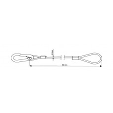 Doughty 5Kg Safety Bond (2Mm X 500Mm Long With M4 Carbine Hook) (Black) T2840001 Doughty 5Kg Safety Bond (2Mm X 500Mm Long With M4 Carbine Hook) (Black) T2840001