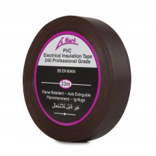 Le Mark PVC Electrical Insulation Tape 19mm - Brown - Pack of 8