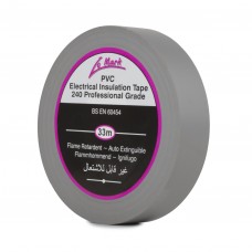 Le Mark PVC Electrical Insulation Tape 19mm - Grey - Pack of 8