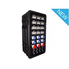 Rubber Box RUB24U48 24U P/Case f/w 400A Powerlocks In & Out - 3 x 32A/3, 6 x 32A/1, 8 x Soca, 2 x 13A & USB