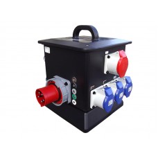 Rubber Box RUB270H4 270H Box fitted with: 63A 3PH  In to 1 x 32A 3PH 3 x 32A 240v + 6 x 16A 240v Main MCB / RCD & MCBS on all outlets  