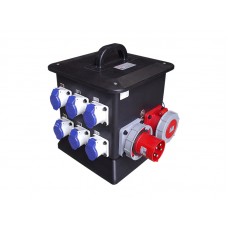 Rubber Box RUB270H6 270H Box f/w: 63A 3PH In & Out to 3 x 32A 240V & 6 x 16A 240V with RCBOs