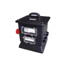 Rubber Box RUB270H7 270H Box f/w: 63A 3PH In to 3 x Socapex Out with MCBs & Variable Earth Leakage Unit