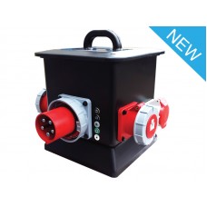 Rubber Box RUB270H9 270H Box f/w: 125A 3PH in to 2 x 63A 3PH + 2 x 32A 3PH Out with 1 x 125A TP MCB + 2 x 63A TP MCB + 2 x 32A TP MCB