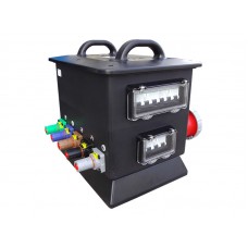 Rubber Box RUB4002 400 Box f/w: 400A Powerlock Incoming to 3 x 125A 3PH Sockets with MCBs