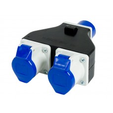 Rubber Box RUBSSP162 16A 240v 2 way Splitter Unit Rubber Box RUBSSP162 16A 240v 2 way Splitter Unit