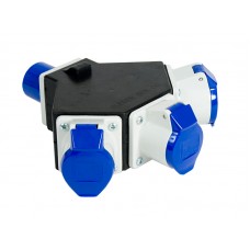 Rubber Box RUBSSP163 16A 240v 3 way Splitter Unit Rubber Box RUBSSP163 16A 240v 3 way Splitter Unit