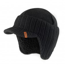 Scruffs Peaked Knitted Hat Black