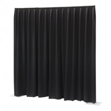 Showtec P&D Dimout 300(h)x300cm(w) Pleated, Black