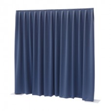 Showtec P&D Dimout 300(h)x300cm(w) Pleated, Blue
