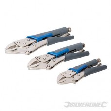 Silverline Self Locking Soft-Grip Pliers Set 3pce 675268