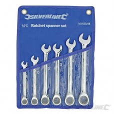 Silverline Fixed Head Ratchet Spanner Set 6pce 633788 Silverline Fixed Head Ratchet Spanner Set 6pce 633788